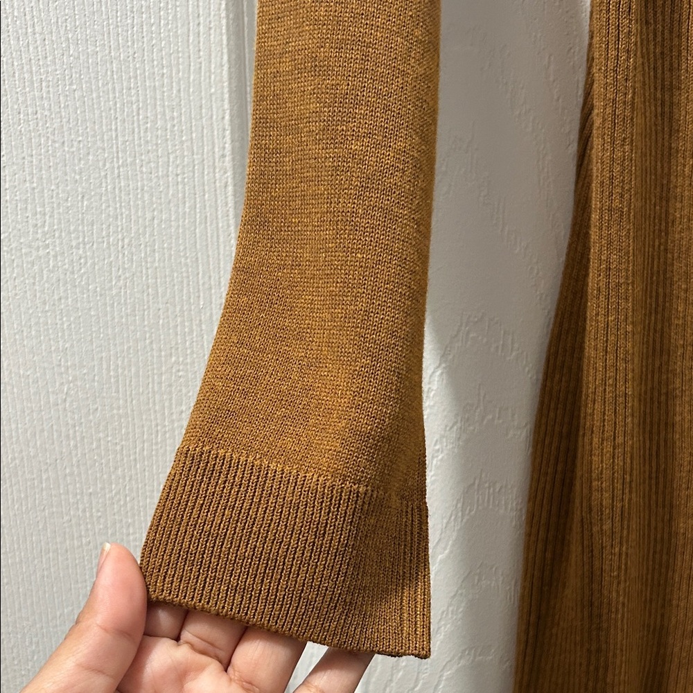 Mango Brown Ribbed Knit Dress - Picture 7 of 8